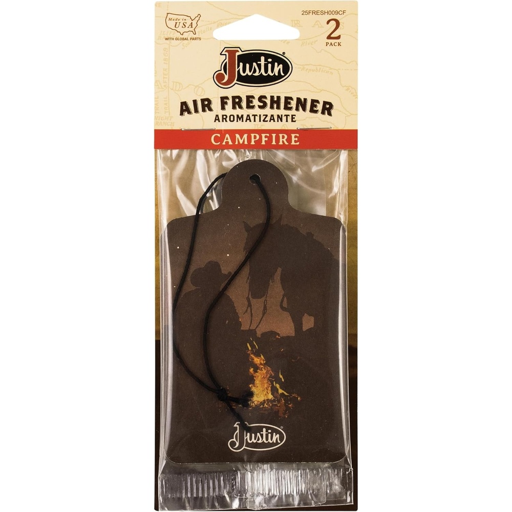 image:imageJustin Air Freshener Boot Graphic Hanging Scented Cardboard for Car Home and Office LongLasting Fragrance 4 Pack 2 Items per Pack New Boots ScentCampfire