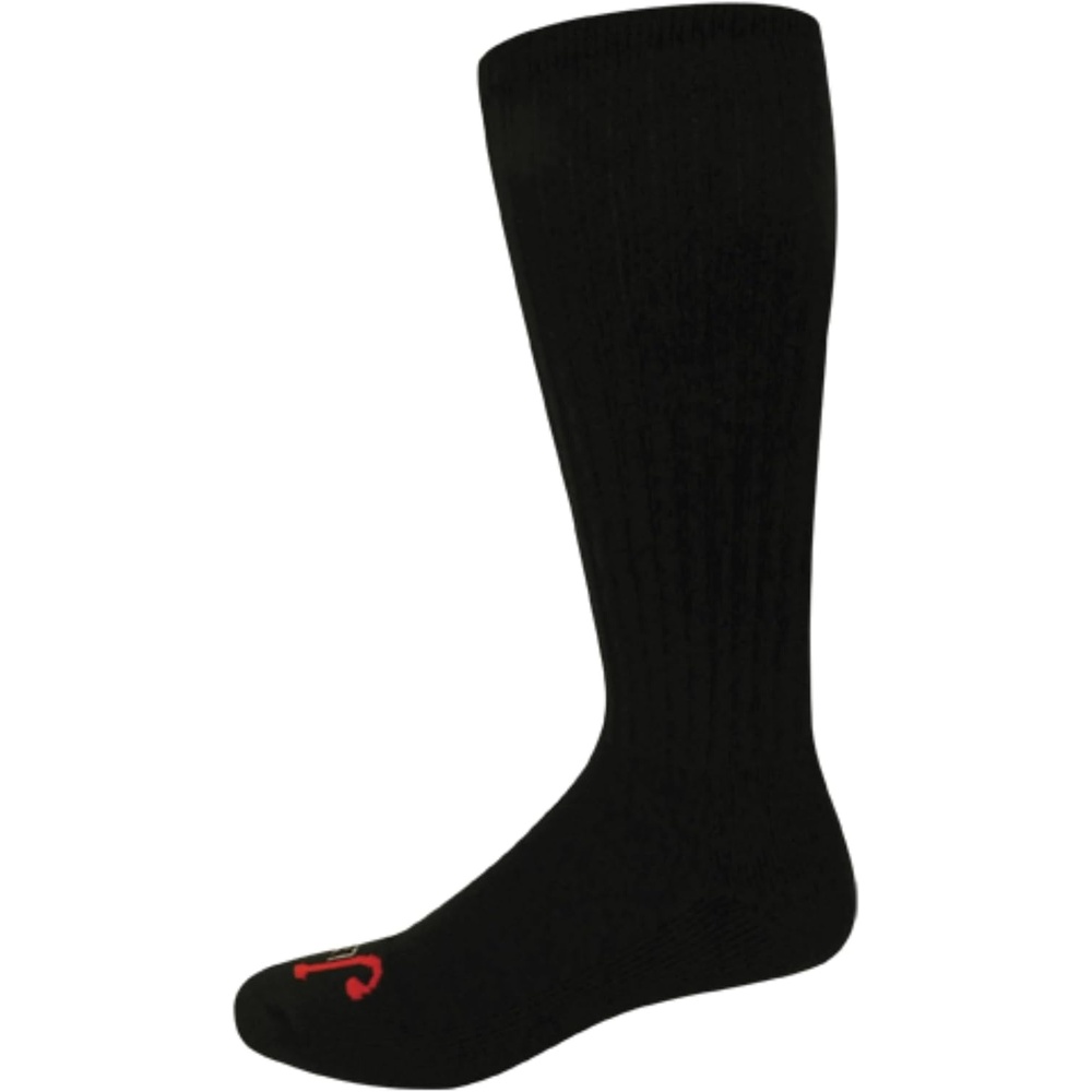 image:imageJustin Men Women amp Youth Half Cushion Cotton OverTheCalf Socks 3 Pack Seamless Toe Ringspun Cotton BlendBlack