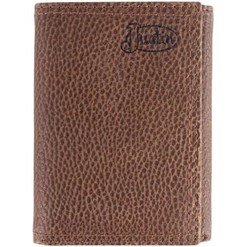 image:imageJustin Mens Genuine Leather Trifold Wallet Brown Meshtro