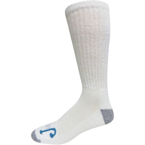 image:imageJust Dry Men Women amp Youth Half Cushion OvertheCalf Socks 2 Pack Seamless Toe Arch Support Comfort TopCotton BlendWhite