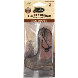 image:imageJustin Air Freshener Boot Graphic Hanging Scented Cardboard for Car Home and Office LongLasting Fragrance 4 Pack 2 Items per Pack New Boots ScentNew Boots