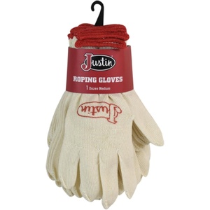image:imageJustin Cotton Roping Glove White 12Pk White  Large