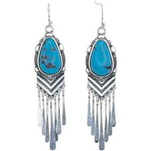 image:imageJustin Ladies Earrings Faux Turquoise Drop With Chandelier