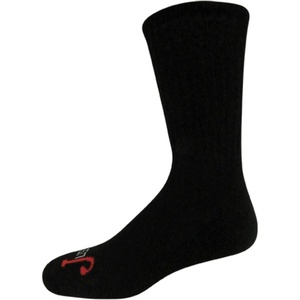 image:imageJustin Men Women amp Youth Half Cushion Cotton Crew Socks 3 Pack Ringspun Cotton Blend Seamless Toe Everyday Crew SocksBlack