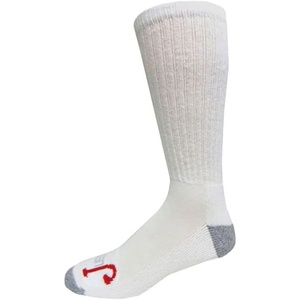 image:imageJustin Men Women amp Youth Half Cushion Cotton OverTheCalf Socks 3 Pack Seamless Toe Ringspun Cotton BlendWhite