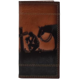 image:imageJustin Mens Genuine Leather Jr Rodeo Wallet Praying Cowboy