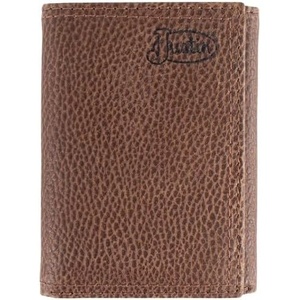 image:imageJustin Mens Genuine Leather Trifold Wallet Brown Meshtro