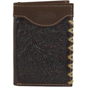 image:imageJustin Mens Trifold Wallet Rawhide Edge Stitch And Tooling