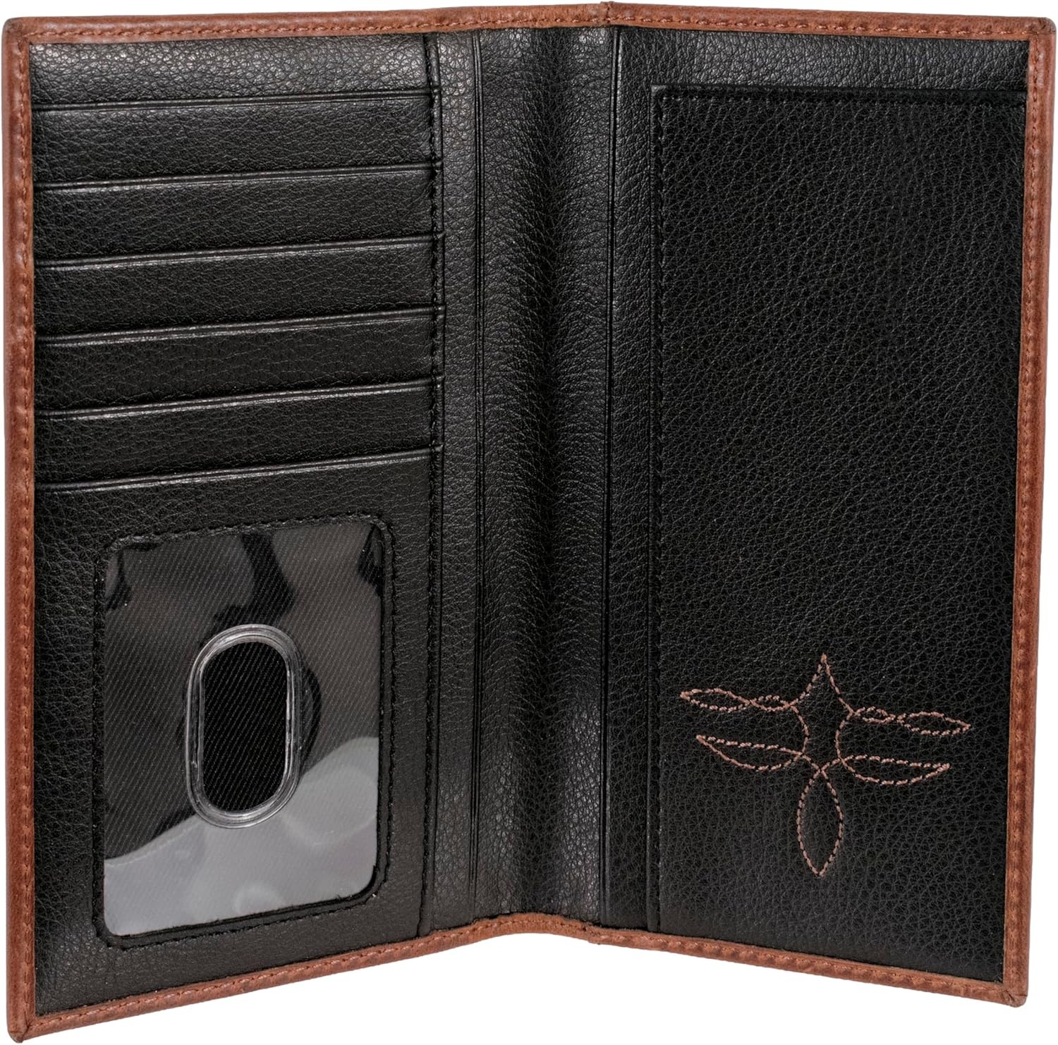 image:imageJustin Mens Genuine Leather Rodeo Wallet Oiled Brown