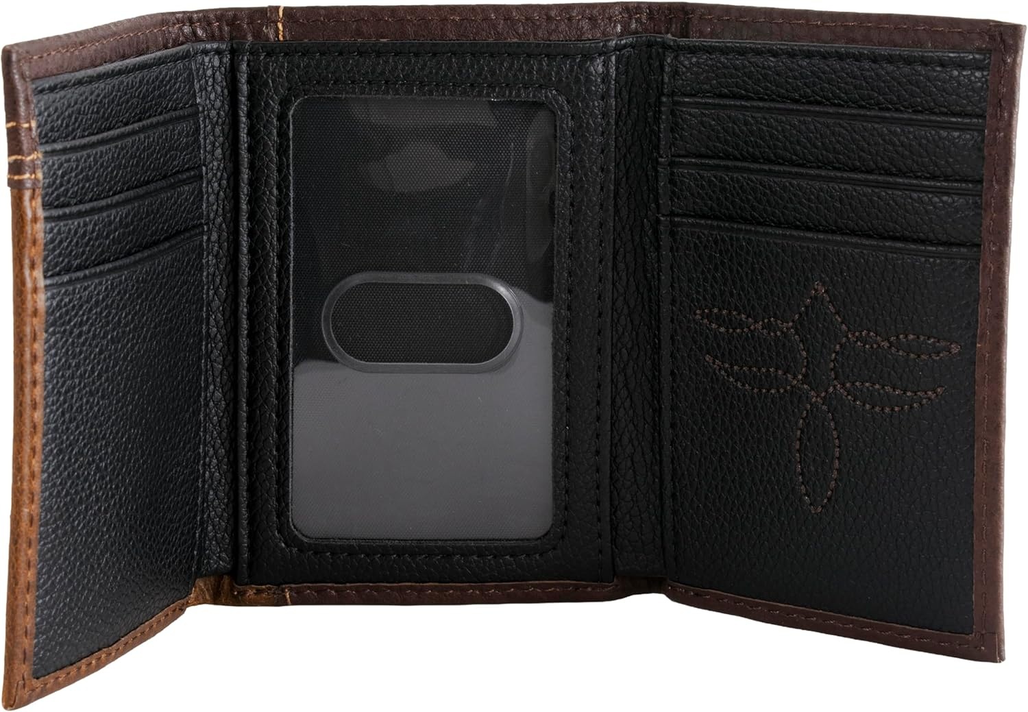 image:imageJustin Mens Genuine Leather Trifold Wallet Yoke With Stitching