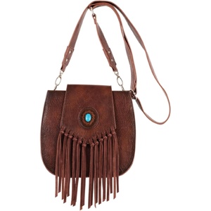 image:imageJustin Ladies Saddle Bag Brown WFaux Turquoise Concho 95 W X 3 D X 9 H X 2026 ADJ