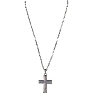 image:imageJustin Mens Necklace Stainless Steel Cross WEnameled Mexican Flag Colors