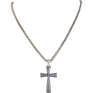 image:imageJustin Mens Necklace Textured Cross