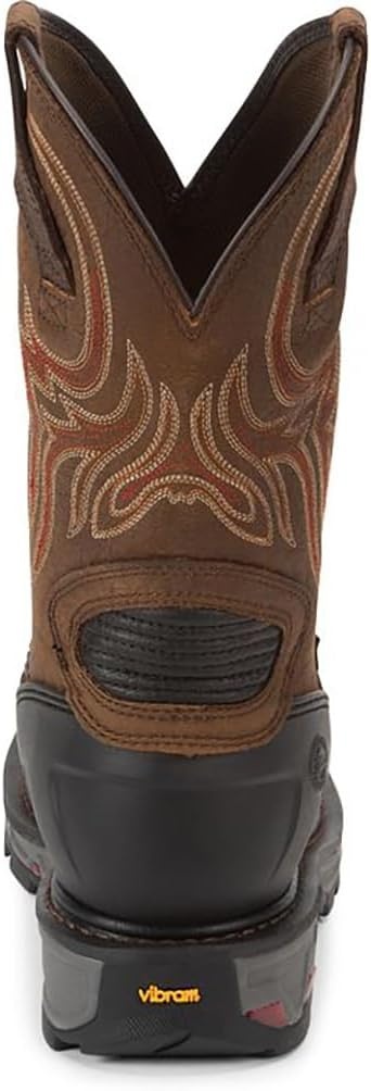 image:imageJustin Work Driscoll 11 Waterproof Met Guard Steel Toe Mens Boots Premium Leather EH ASTM F2413 Rated Vibram OutsolePecan