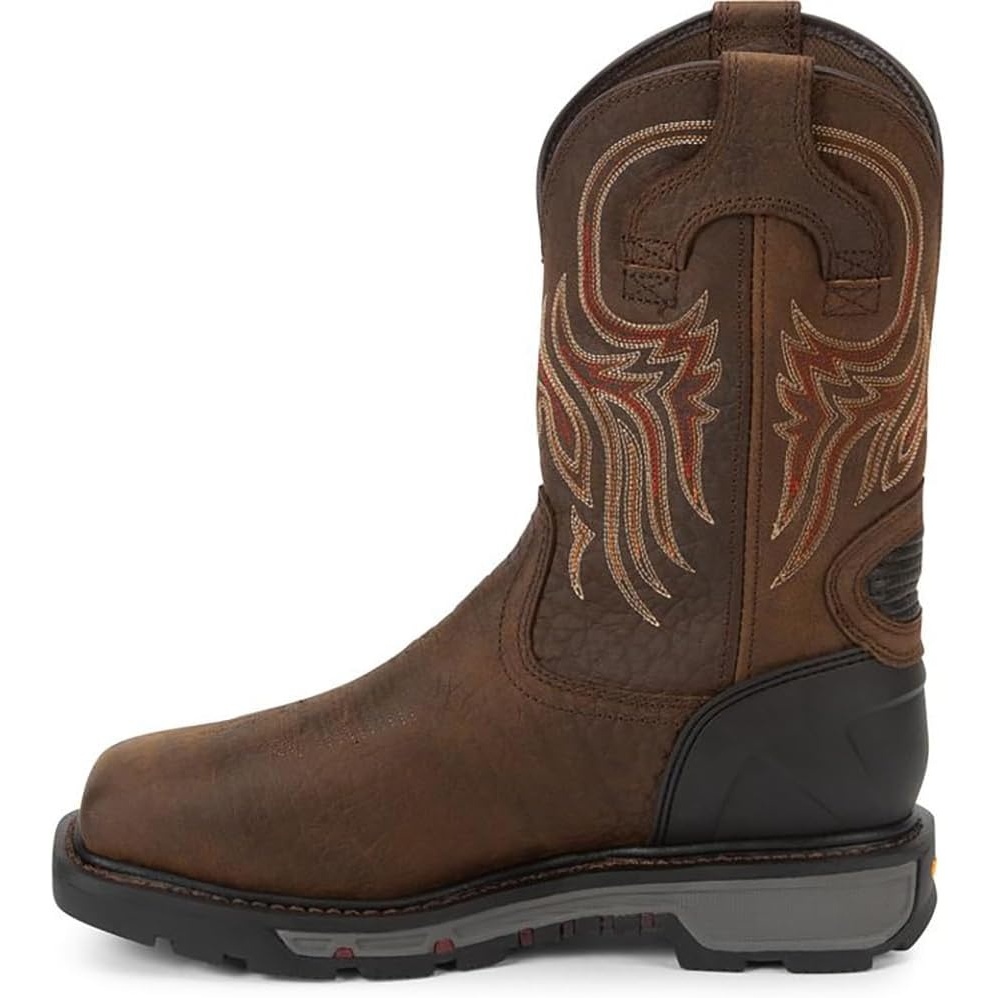 image:imageJustin Work Driscoll 11 Waterproof Met Guard Steel Toe Mens Boots Premium Leather EH ASTM F2413 Rated Vibram OutsolePecan