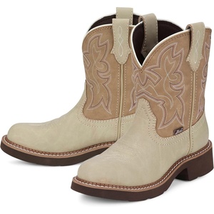 image:imageJustin Gypsy Kay 8 Cowboy Boots for Women  Premium FullGrain Leather Womens Cowgirl Boots with Removable Orthotic Footbed SlipResistant Rubber OutsoleTaupe