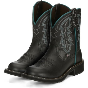 image:imageJustin Lyla 8 Western Boots for Women  Gypsy Collection  Round Toe Slip Resisting OutsoleBlack