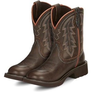 image:imageJustin Lyla 8 Western Boots for Women  Gypsy Collection  Round Toe Slip Resisting OutsoleBrown