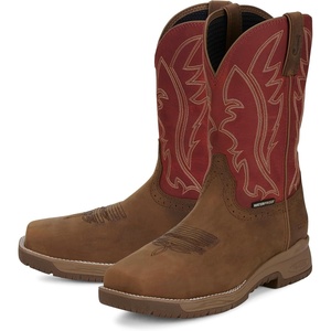 image:imageJustin NiTread 11 Composite Toe Boots for Men  Commander Collection  Square Toe FullGrain Leather Mens Work Boots with Comfort Footbed and Oil amp SlipResistant OutsoleAmber