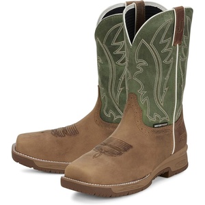 image:imageJustin NiTread 11 Composite Toe Boots for Men  Commander Collection  Square Toe FullGrain Leather Mens Work Boots with Comfort Footbed and Oil amp SlipResistant OutsoleOak