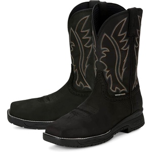 image:imageJustin NiTread 11 Composite Toe Boots for Men  Commander Collection  Square Toe FullGrain Leather Mens Work Boots with Comfort Footbed and Oil amp SlipResistant OutsoleBlack