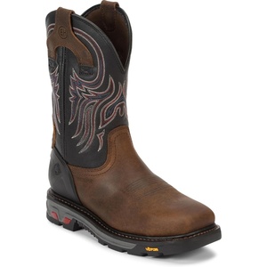 image:imageJustin Tanker 11 Steel Toe Work Boot for Men EH amp ASTM F2413 Rated Oil amp SlipResisting Premium Full Grain Leather UpperWalnut