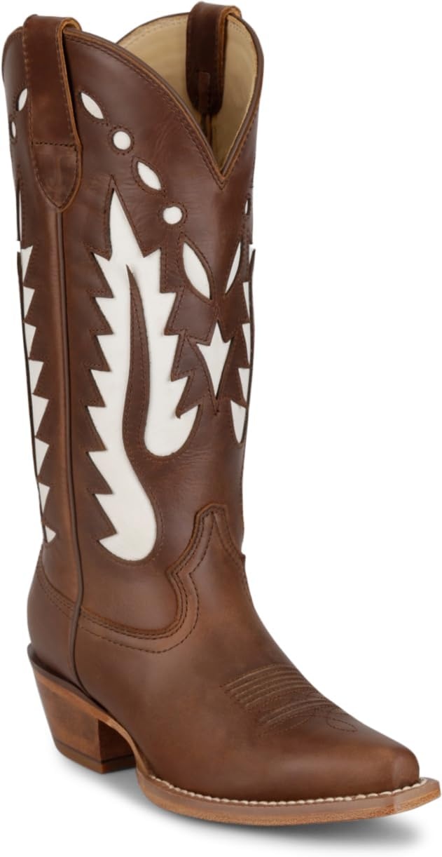 image:imageJustin Faye 13 Western Boots for Women  Vintage Collection  Classic Embroidery Durable Sole and Comfortable Fit for AllDay WearChocolate
