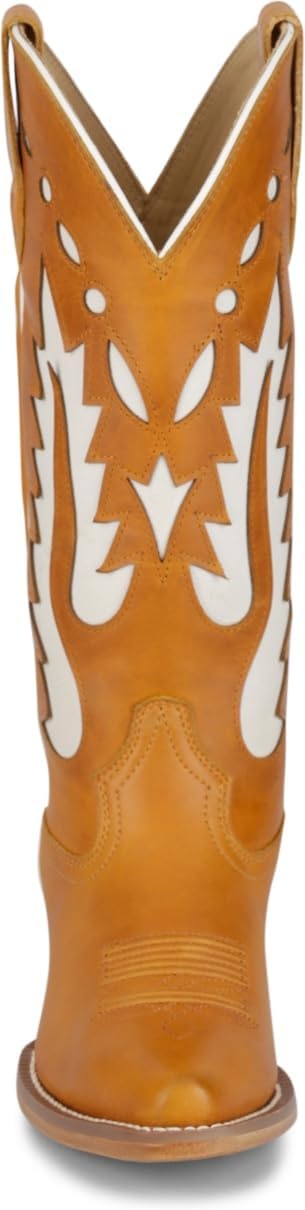image:imageJustin Faye 13 Western Boots for Women  Vintage Collection  Classic Embroidery Durable Sole and Comfortable Fit for AllDay WearCognac