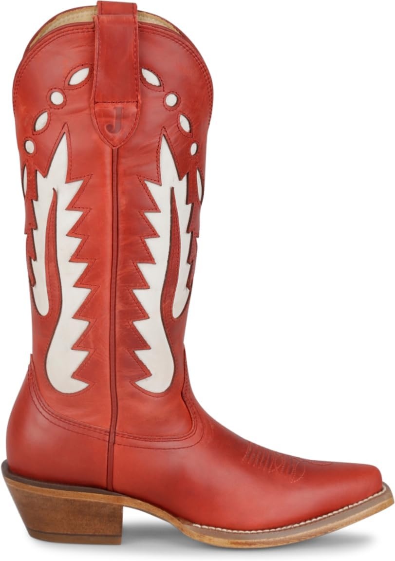 image:imageJustin Faye 13 Western Boots for Women  Vintage Collection  Classic Embroidery Durable Sole and Comfortable Fit for AllDay WearRed
