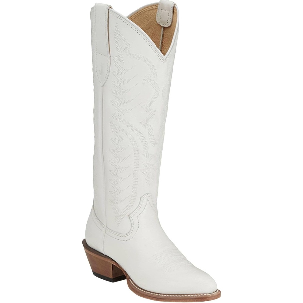 image:imageJustin Evelyn 15 Western Boots for Women Premium Leather Embroidered Design Comfortable Fit Durable Sole Stylish Cowgirl FootwearSnow