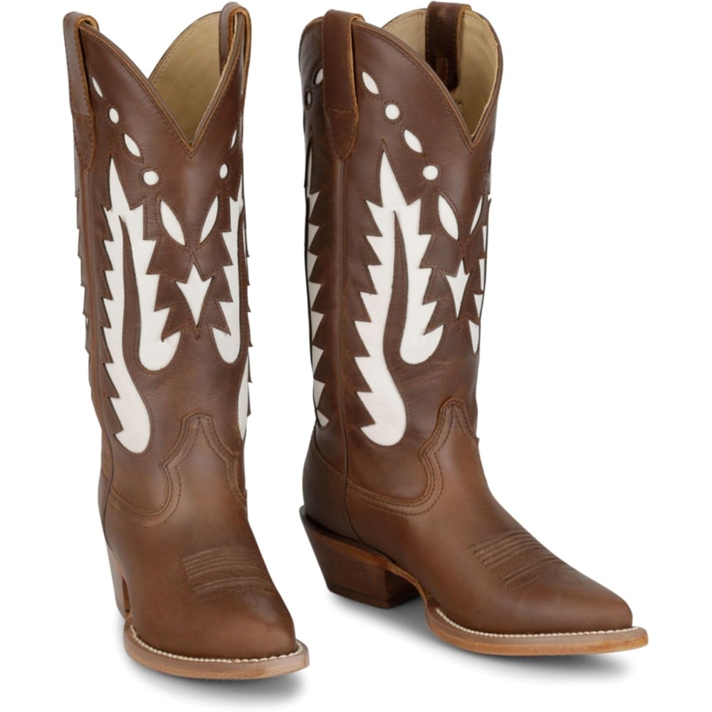 image:imageJustin Faye 13 Western Boots for Women  Vintage Collection  Classic Embroidery Durable Sole and Comfortable Fit for AllDay WearChocolate