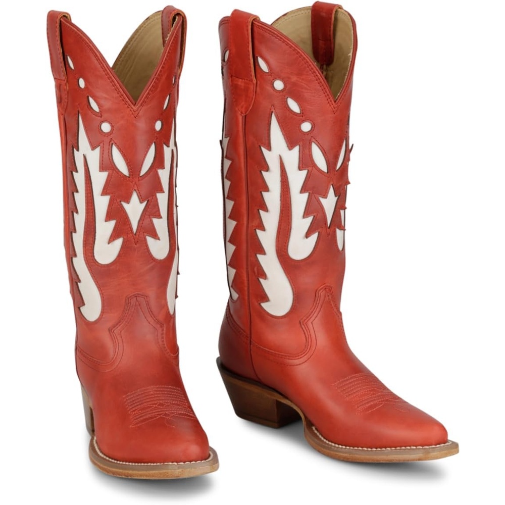 image:imageJustin Faye 13 Western Boots for Women  Vintage Collection  Classic Embroidery Durable Sole and Comfortable Fit for AllDay WearRed