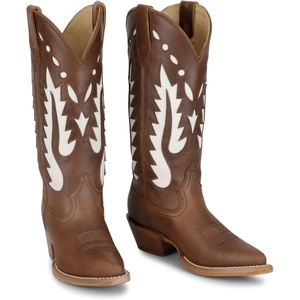 image:imageJustin Faye 13 Western Boots for Women  Vintage Collection  Classic Embroidery Durable Sole and Comfortable Fit for AllDay WearChocolate