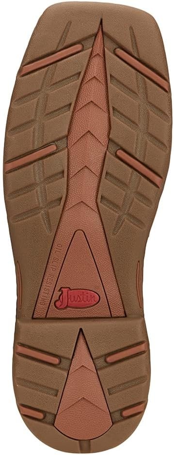 image:imageJustin Boot Company Mens Pecan Brown Water Buffalo 11 Forest Green Top Work BootBrown
