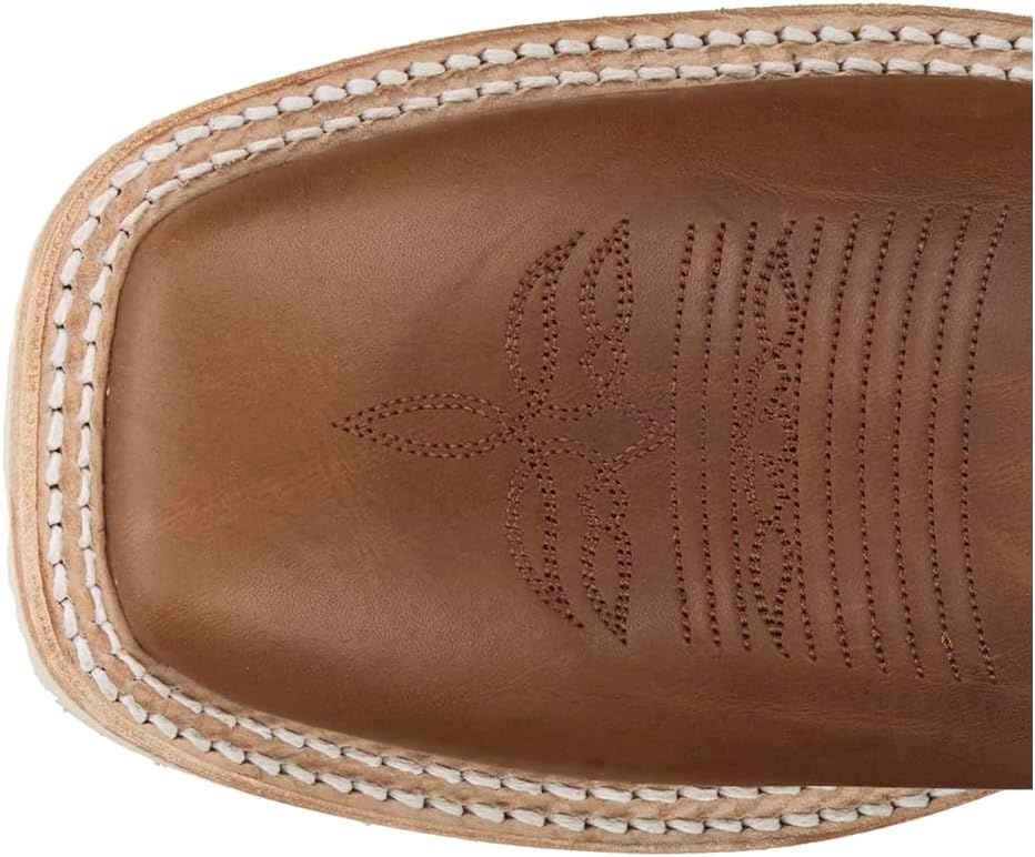image:imageJustin Boots Mens Trainor Square Toe Pull On Casual Boots Mid Calf Brown Off WhiteBrown