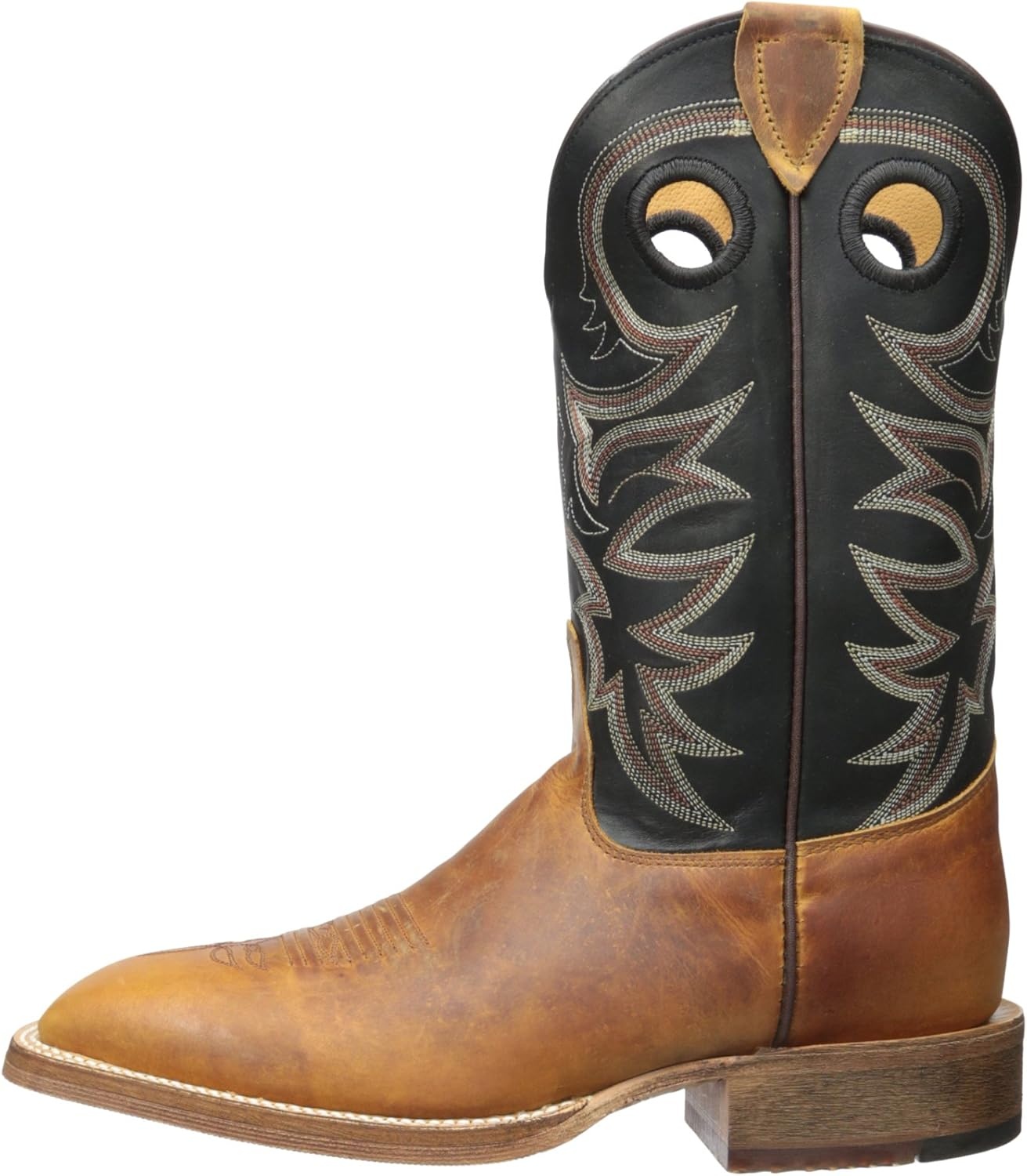 image:imageJustin Caddo 11 Western Boots for Men Durable Premium FullGrain Leather Square Toe Cowboy Boots Built with Full DoubleStitch Welt ConstructionCopper Brown