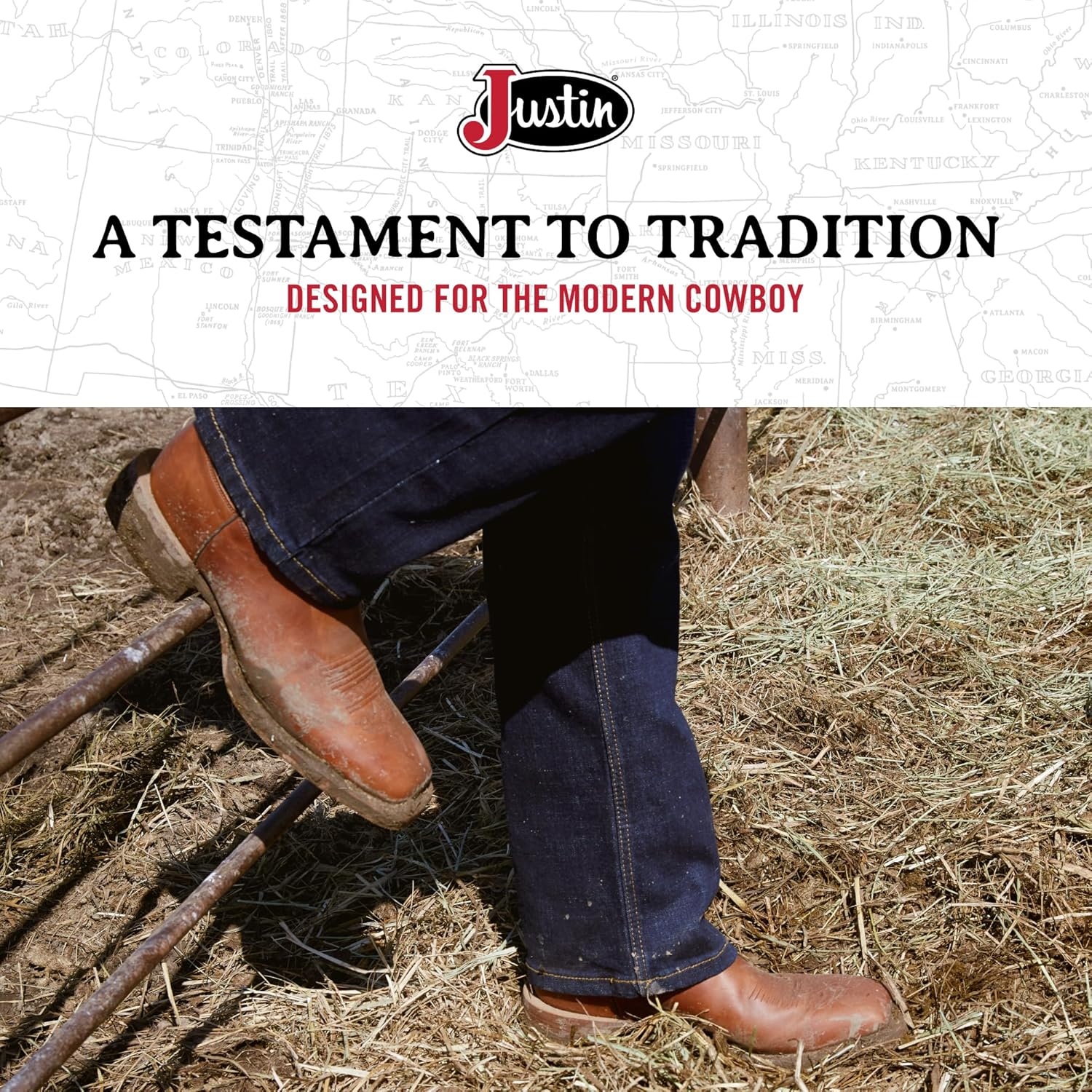 image:imageJustin Caddo 11 Western Boots for Men Durable Premium FullGrain Leather Square Toe Cowboy Boots Built with Full DoubleStitch Welt ConstructionCopper Brown
