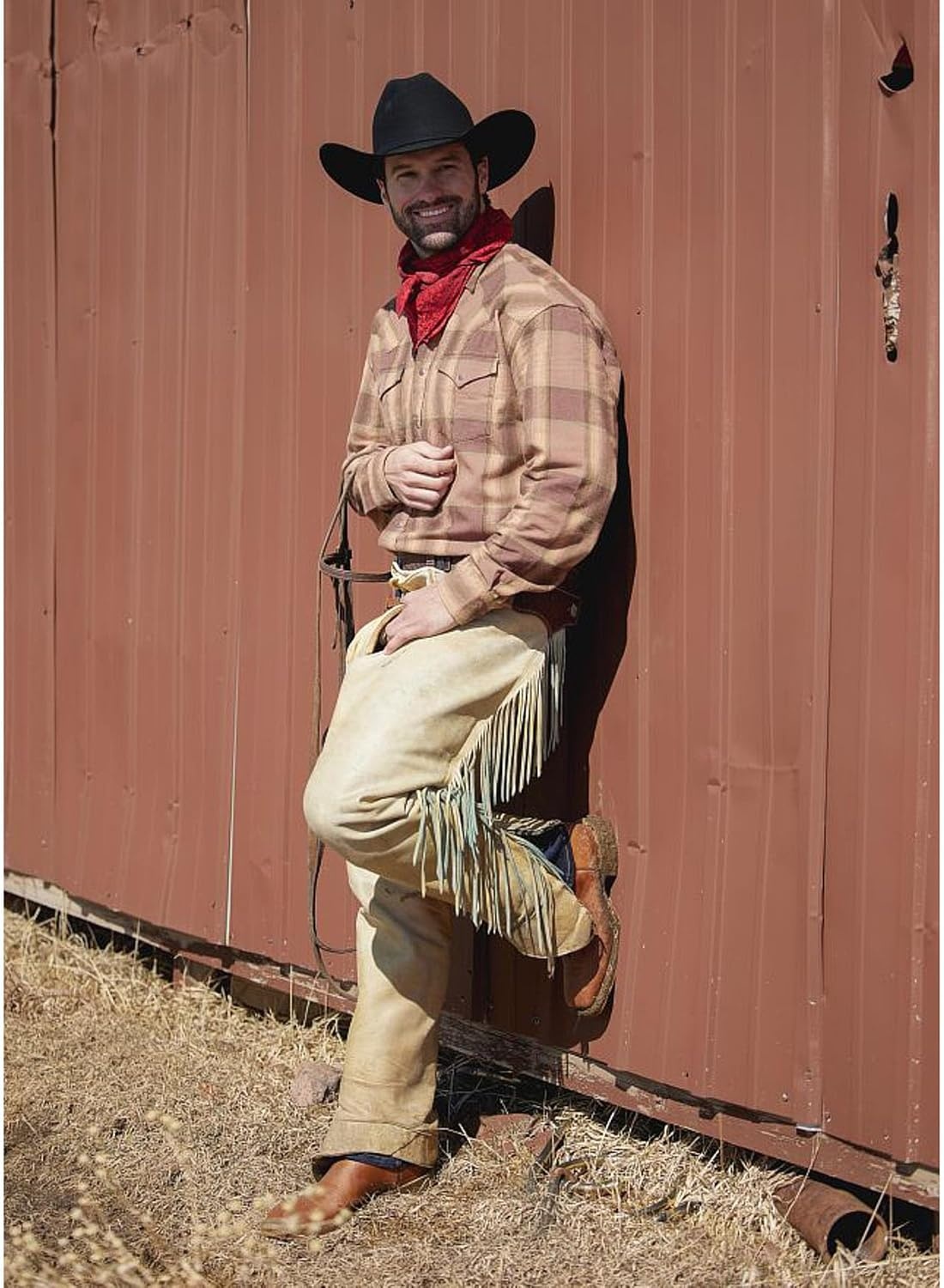 image:imageJustin Caddo 11 Western Boots for Men Durable Premium FullGrain Leather Square Toe Cowboy Boots Built with Full DoubleStitch Welt ConstructionCopper Brown
