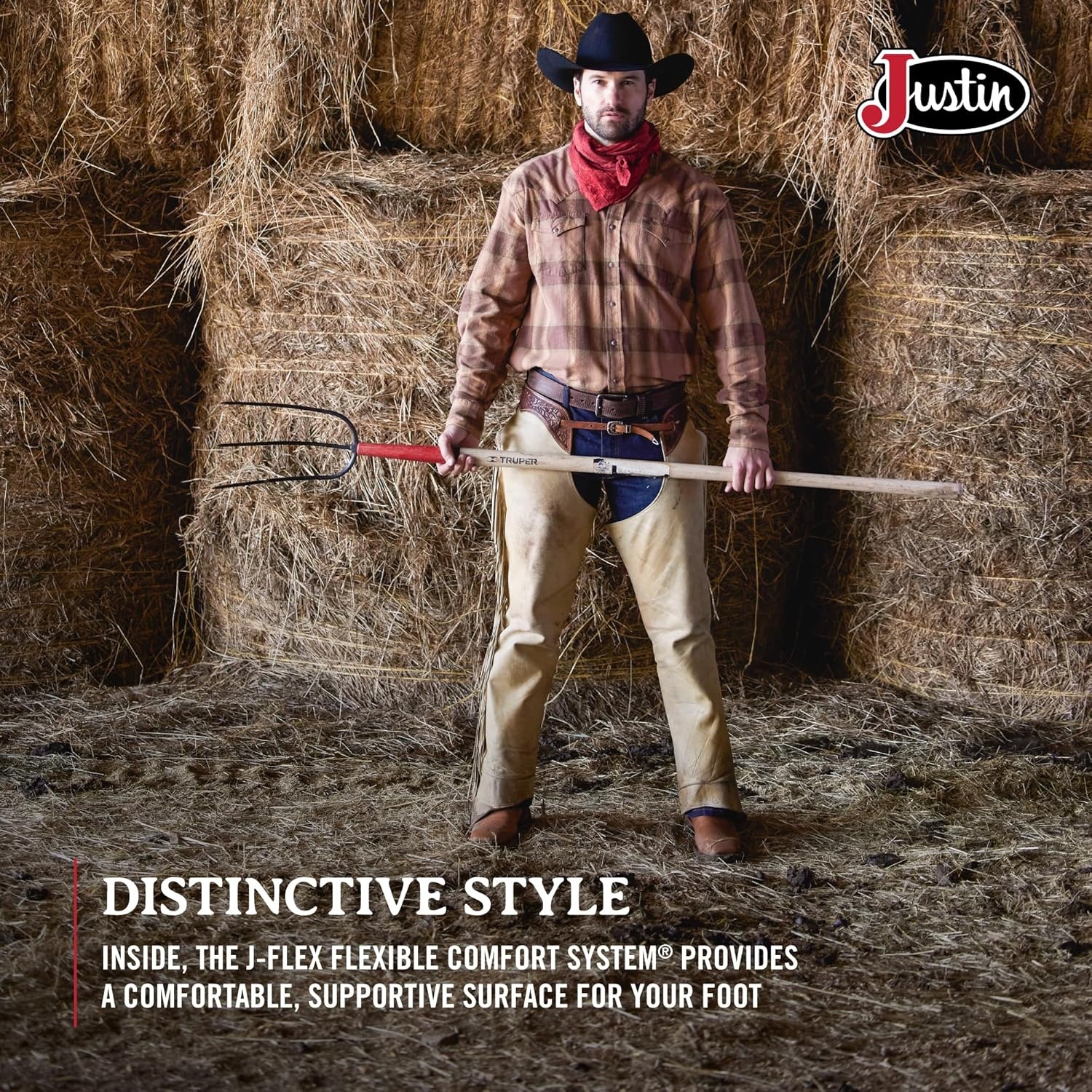 image:imageJustin Caddo 11 Western Boots for Men Durable Premium FullGrain Leather Square Toe Cowboy Boots Built with Full DoubleStitch Welt ConstructionCopper Brown