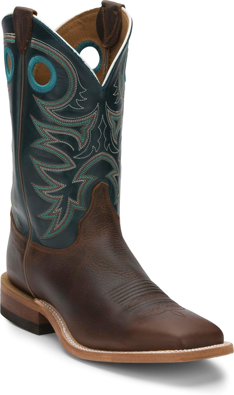 image:imageJustin Drennan 11 Western Boot for Men Premium Leather Cushioned Insole Durable OutsoleDark Brown