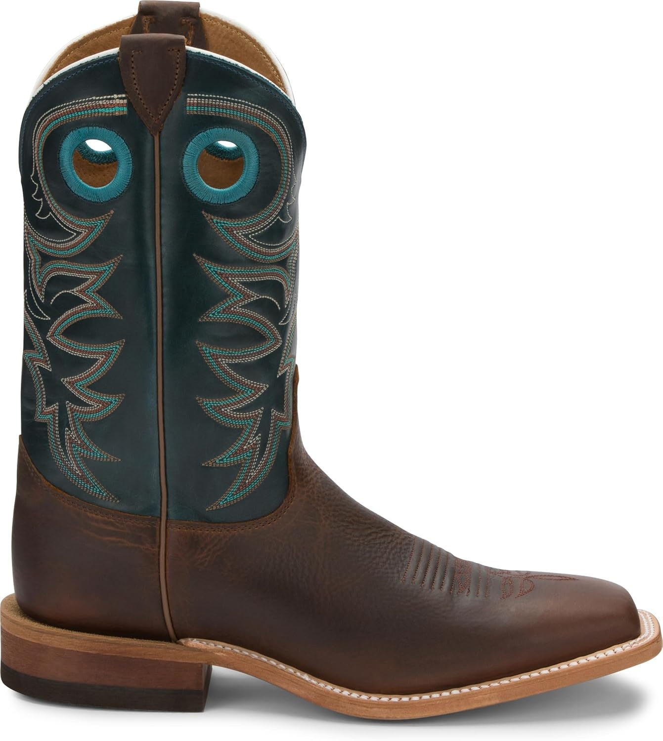 image:imageJustin Drennan 11 Western Boot for Men Premium Leather Cushioned Insole Durable OutsoleDark Brown