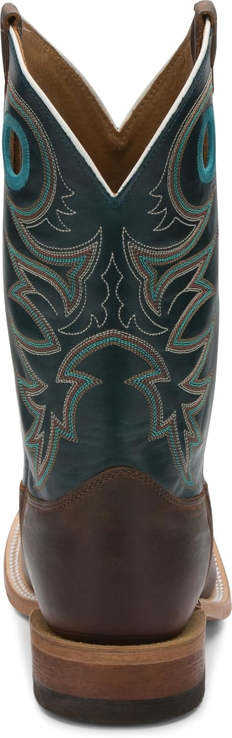 image:imageJustin Drennan 11 Western Boot for Men Premium Leather Cushioned Insole Durable OutsoleDark Brown