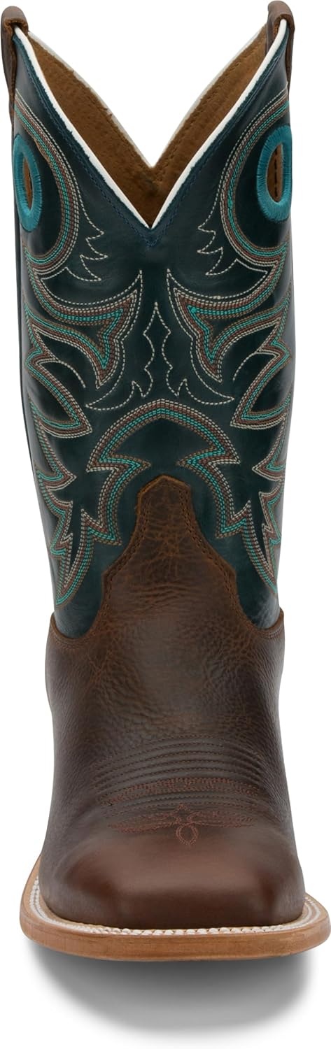 image:imageJustin Drennan 11 Western Boot for Men Premium Leather Cushioned Insole Durable OutsoleDark Brown