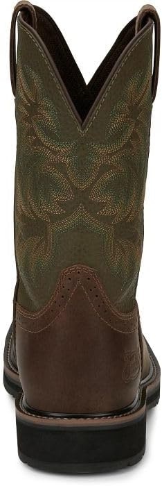 image:imageJustin Driller 11 Work Boot for Men Durable Construction SlipResistant Sole Comfortable FitUmber