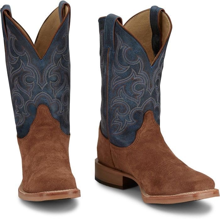image:imageJustin Fergus 11 Roughout Mens Western Cowboy Boots Durable Leather Classic Style Comfortable FitGolden Oak