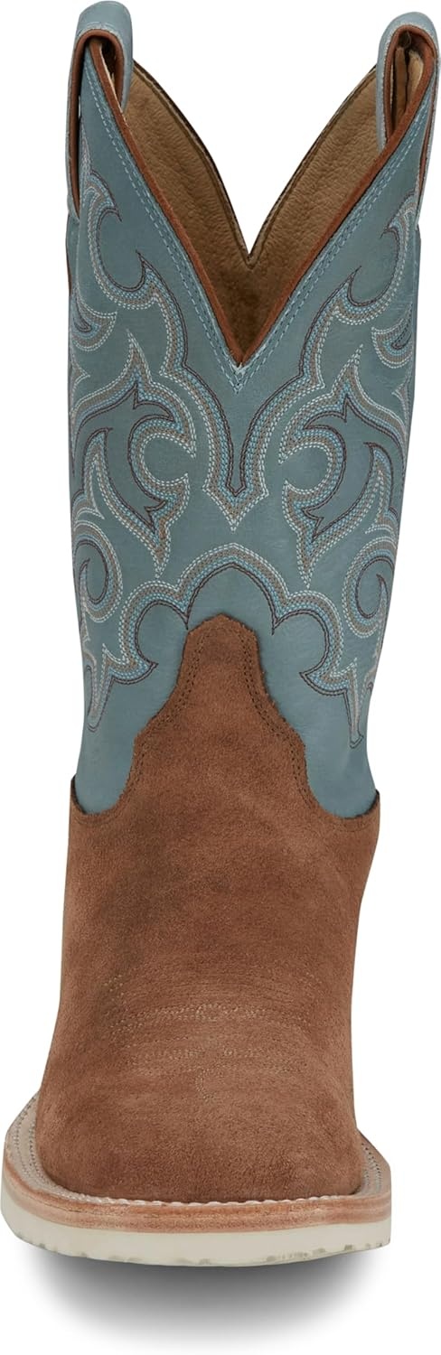 image:imageJustin Mens Alamo 11 Roughout Western Boot Premium Leather Classic Cowboy Style Durable Comfort for Ranch amp RodeoGolden Tan