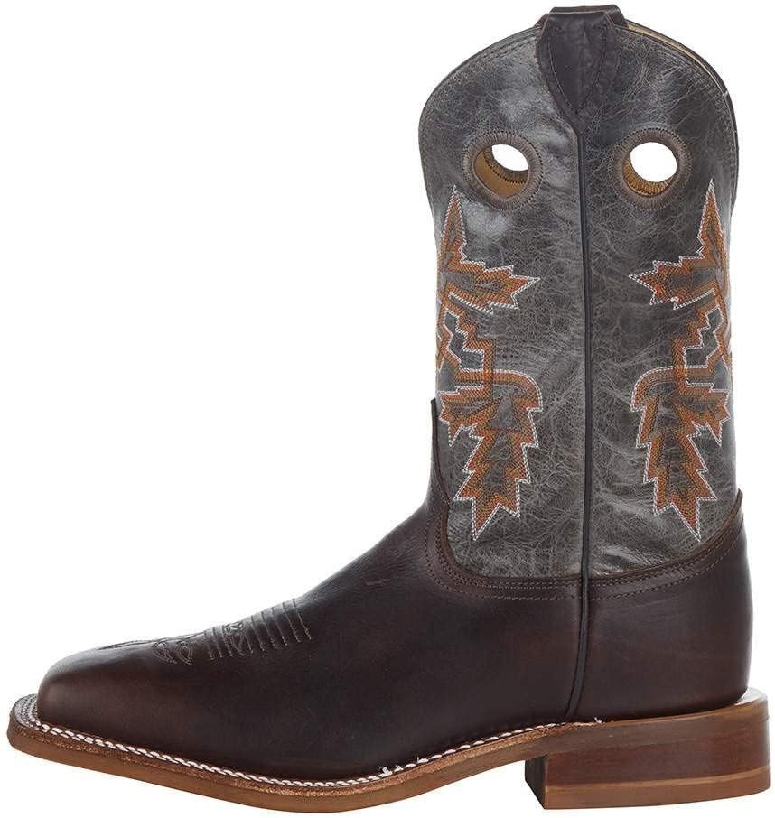 image:imageJustin Mens Bender Silver Cowhide with Square Toe BootBrown