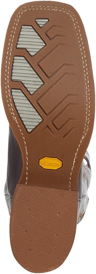 image:imageJustin Mens Bender Silver Cowhide with Square Toe BootBrown