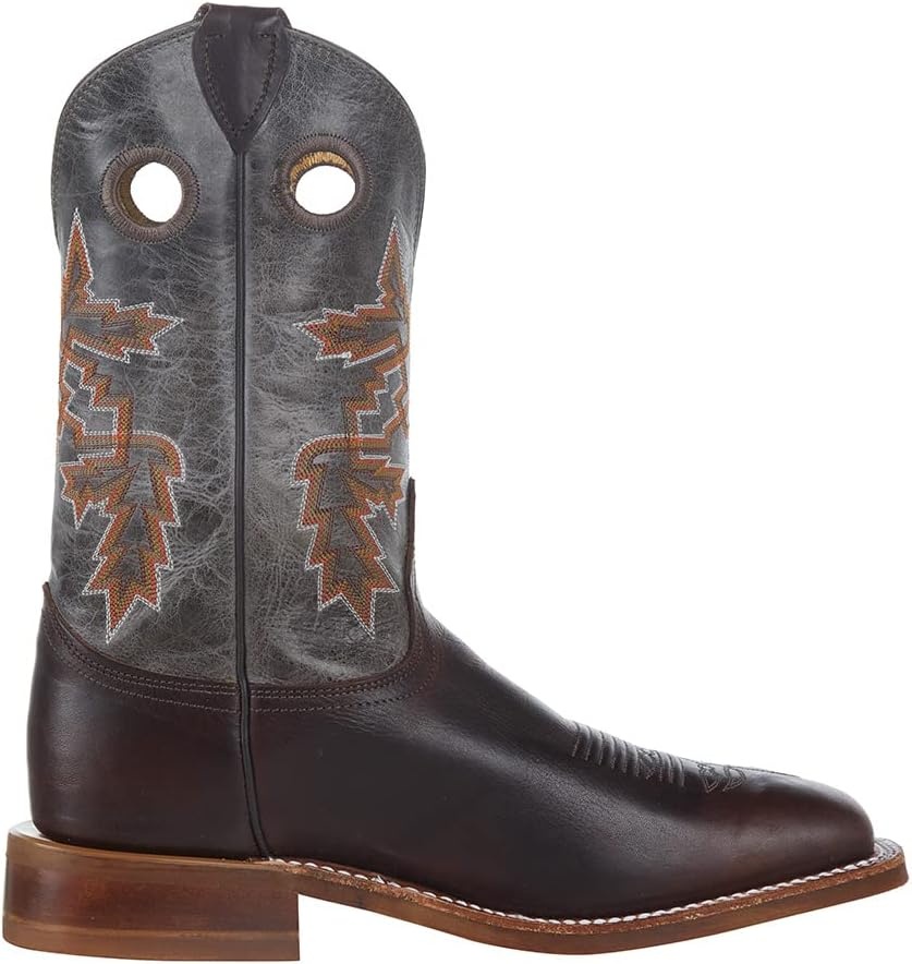 image:imageJustin Mens Bender Silver Cowhide with Square Toe BootBrown