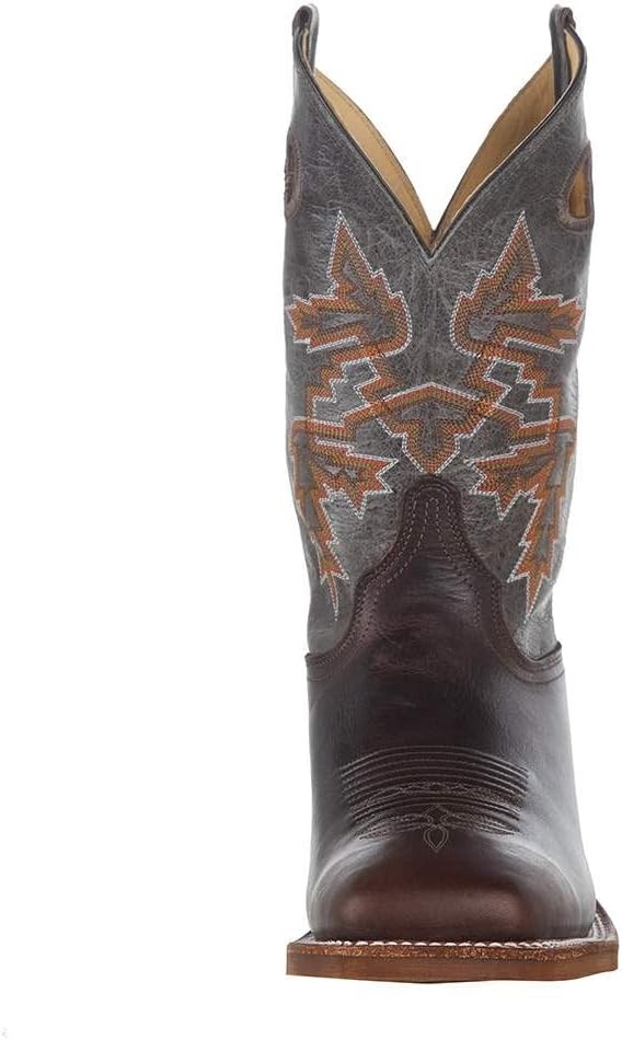 image:imageJustin Mens Bender Silver Cowhide with Square Toe BootBrown